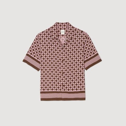 Square Cross motif flowing shirt | Sandro
