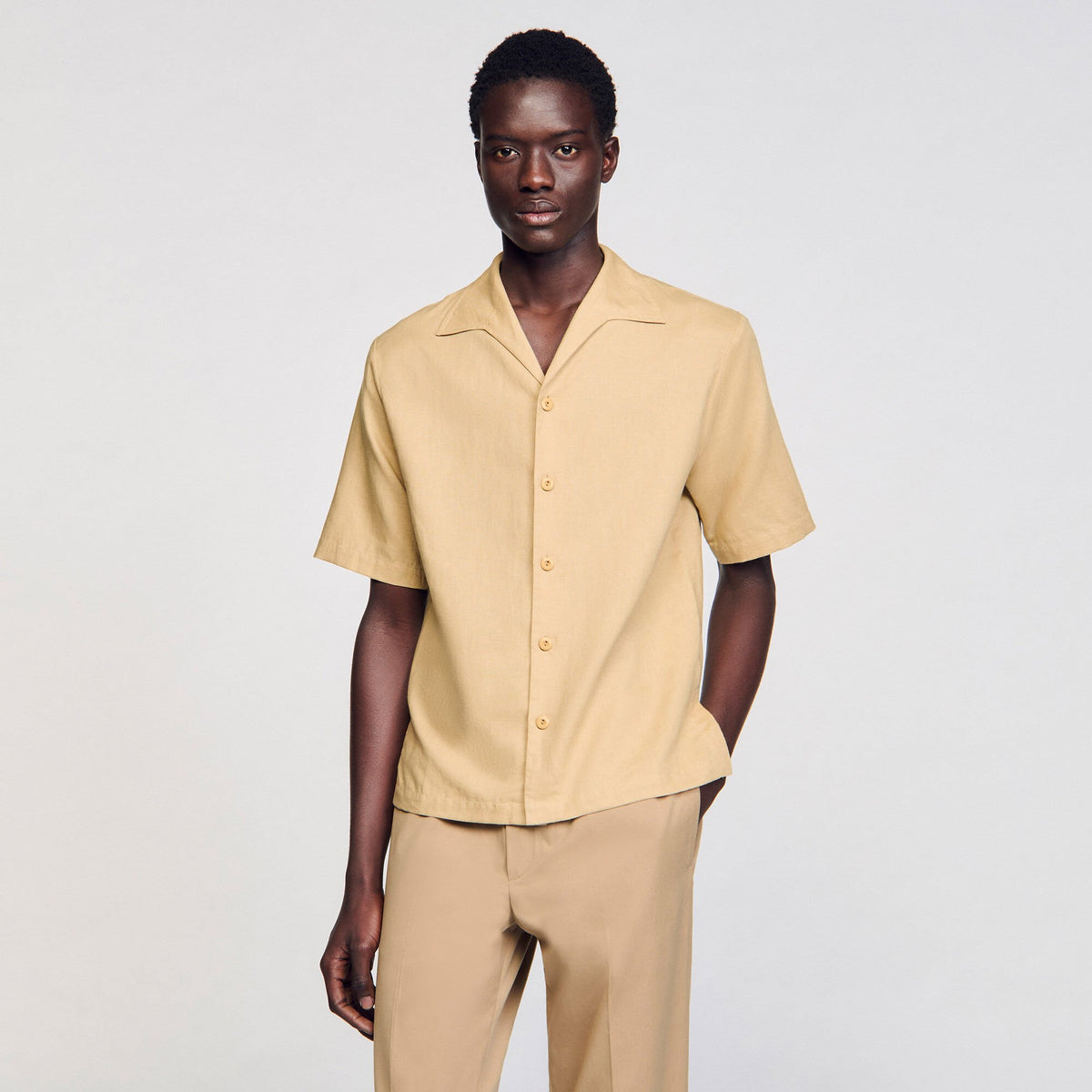 Cotton and linen shirt | Sandro