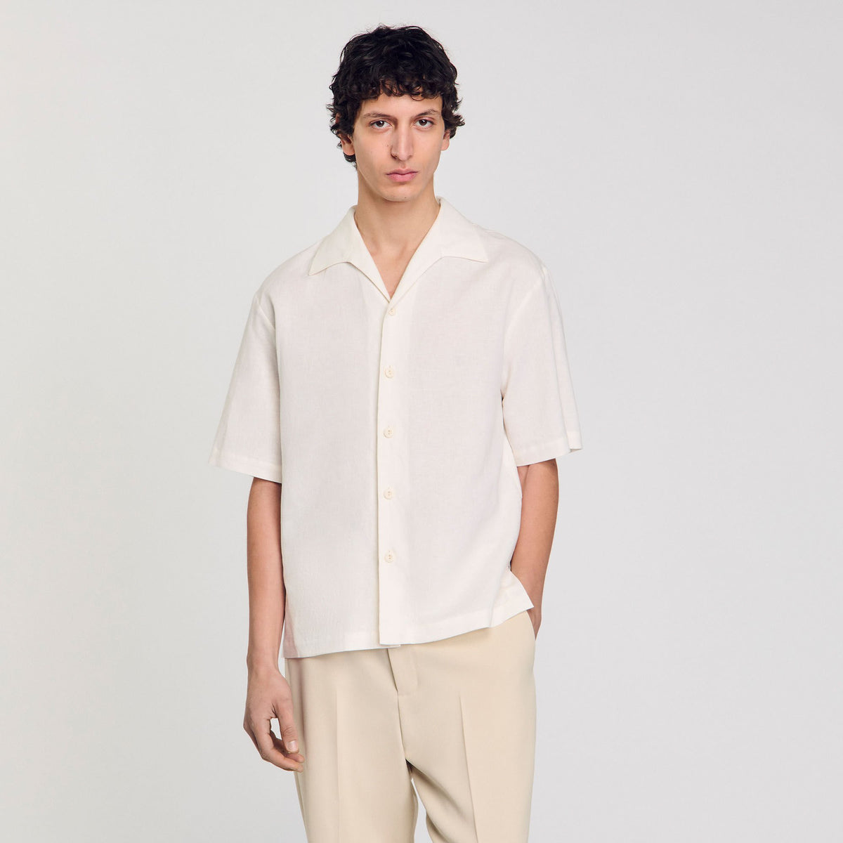 Cotton and linen shirt | Sandro