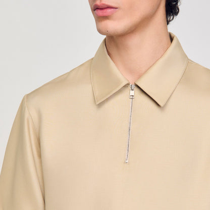 Zip-neck polo shirt | Sandro