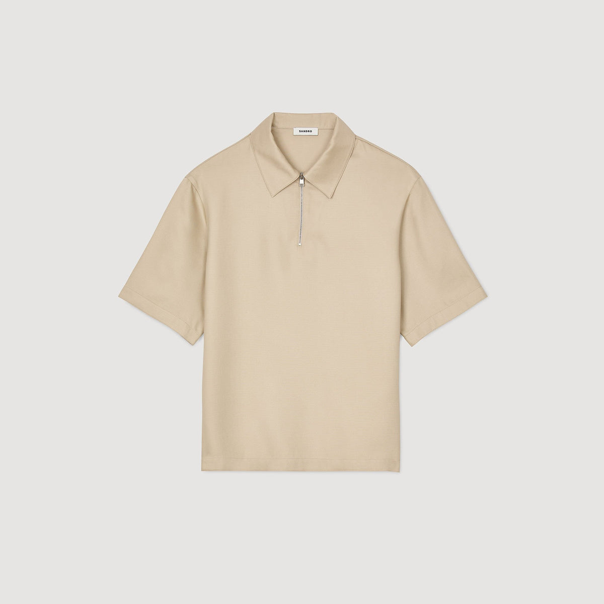 Zip-neck polo shirt | Sandro