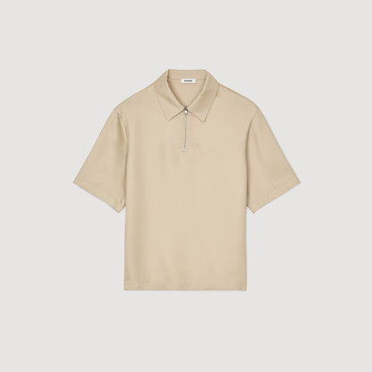 Zip-neck polo shirt | Sandro