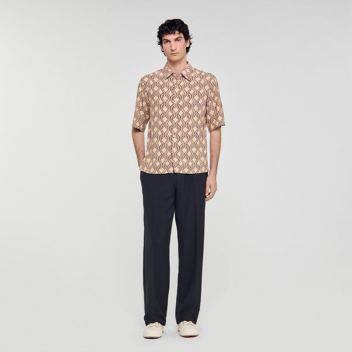 Loose-fit rope print shirt | Sandro
