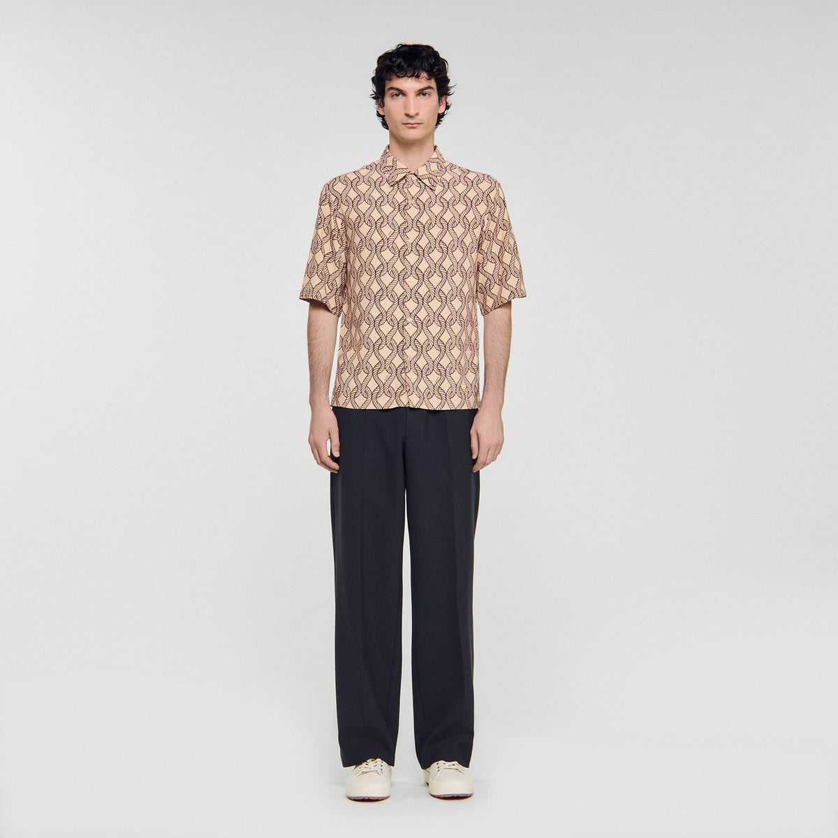 Loose-fit rope print shirt | Sandro