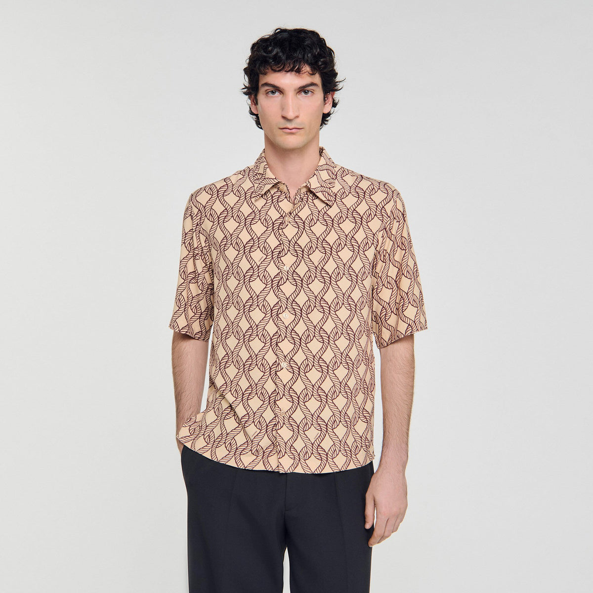 Loose-fit rope print shirt | Sandro