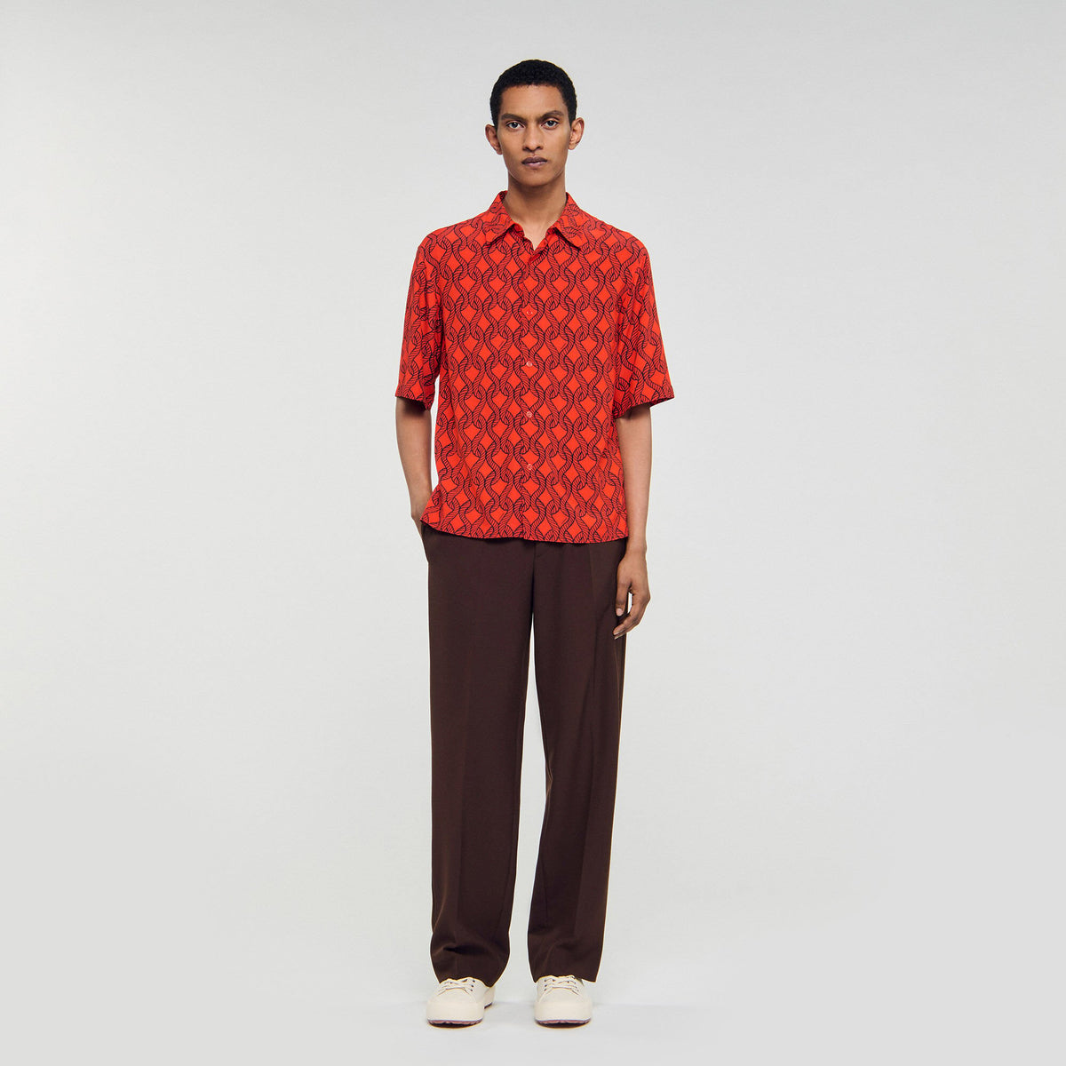 Loose-fit rope print shirt | Sandro