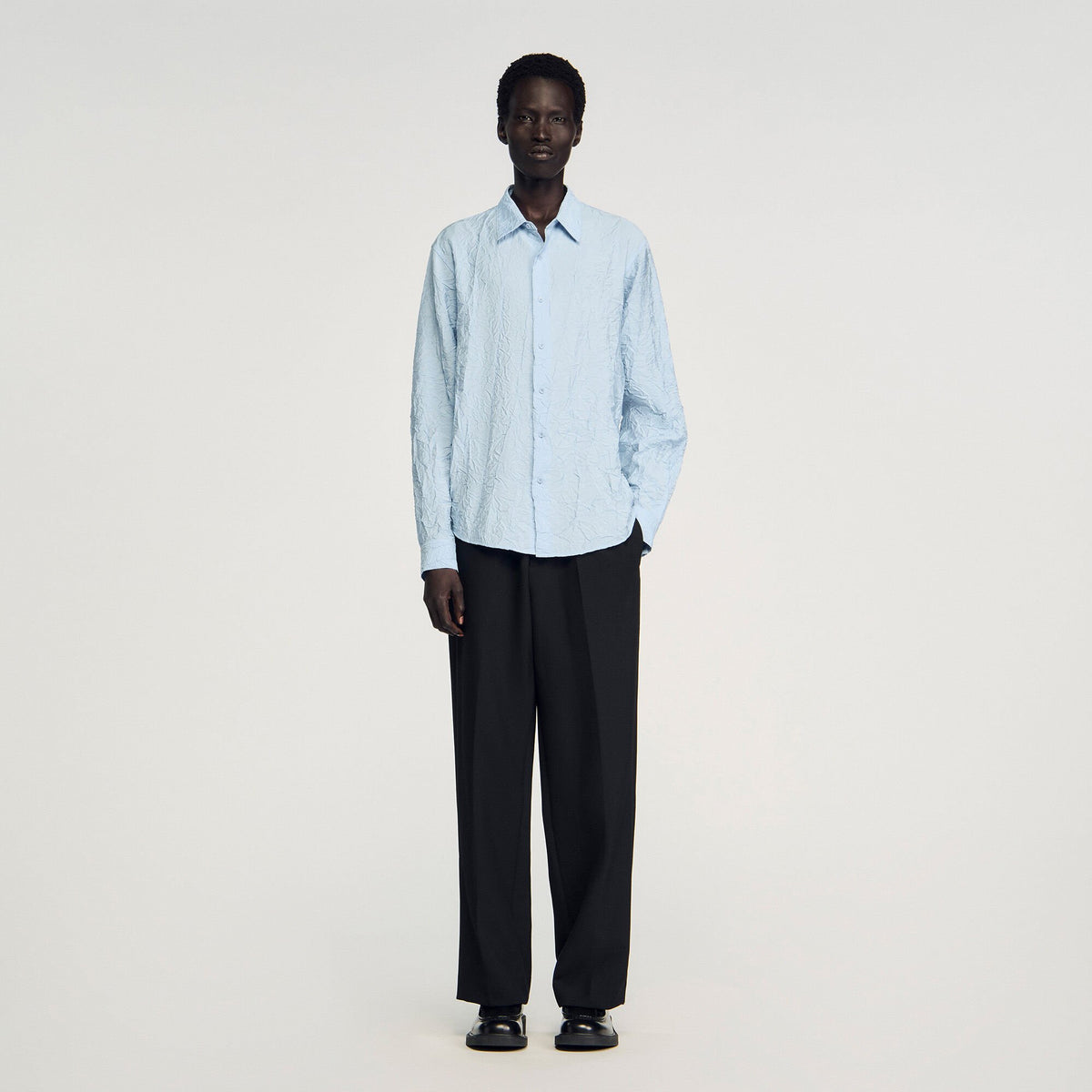 Crinkled effect shirt | Sandro