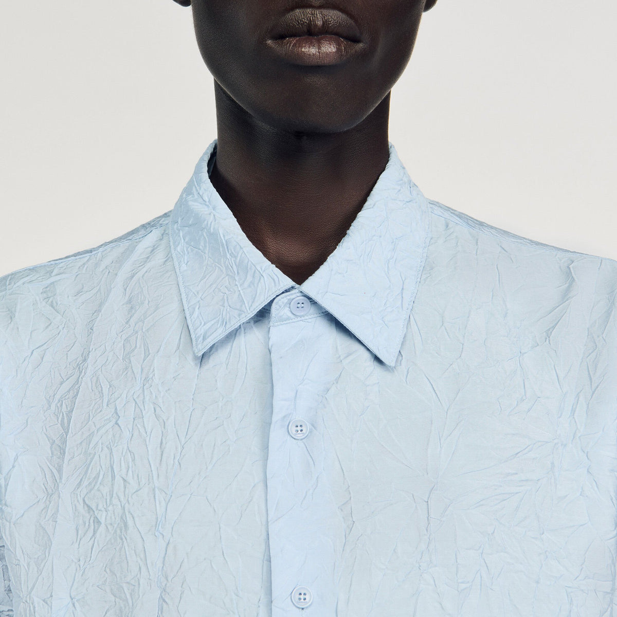 Crinkled effect shirt | Sandro