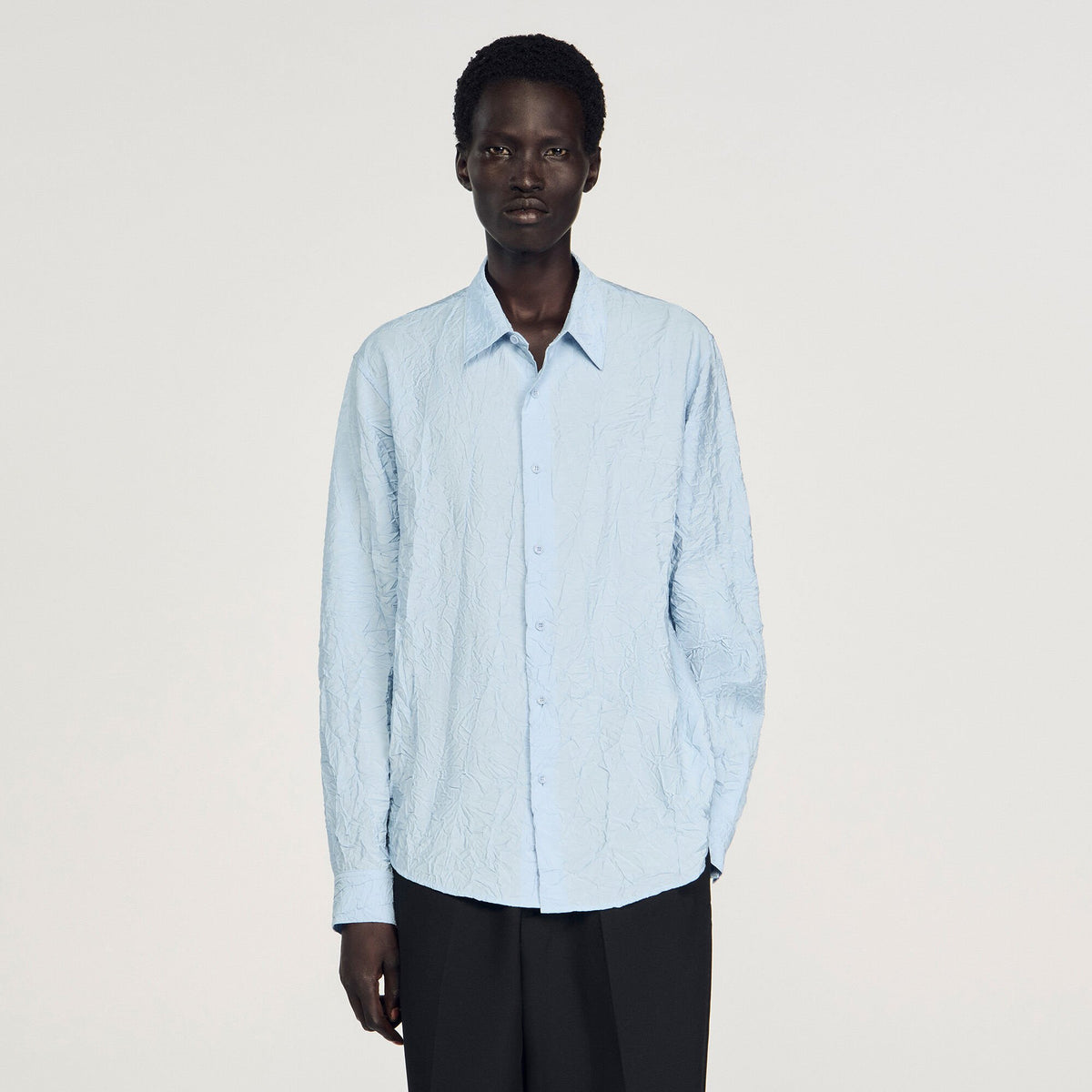 Crinkled effect shirt | Sandro