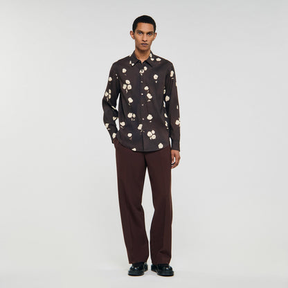 Floral print linen shirt | Sandro