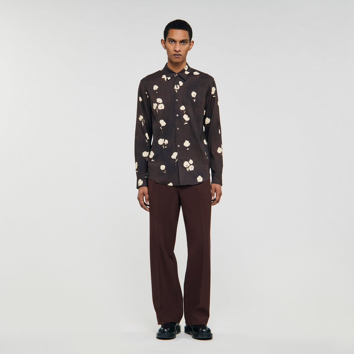 Floral print linen shirt | Sandro