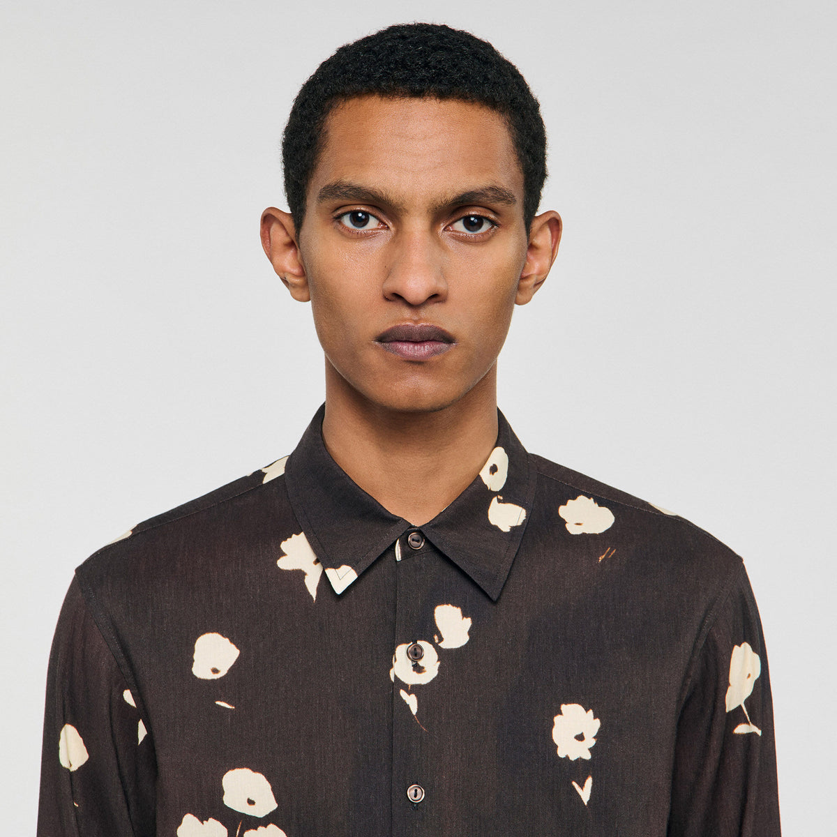 Floral print linen shirt | Sandro