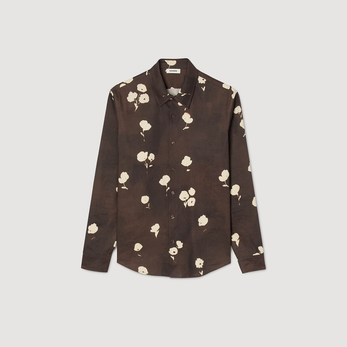 Floral print linen shirt | Sandro
