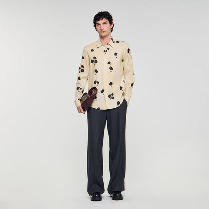 Floral print linen shirt | Sandro