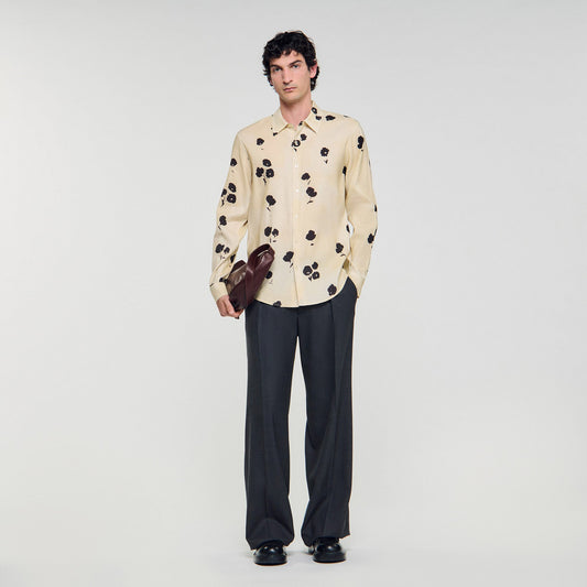 Floral print linen shirt | Sandro