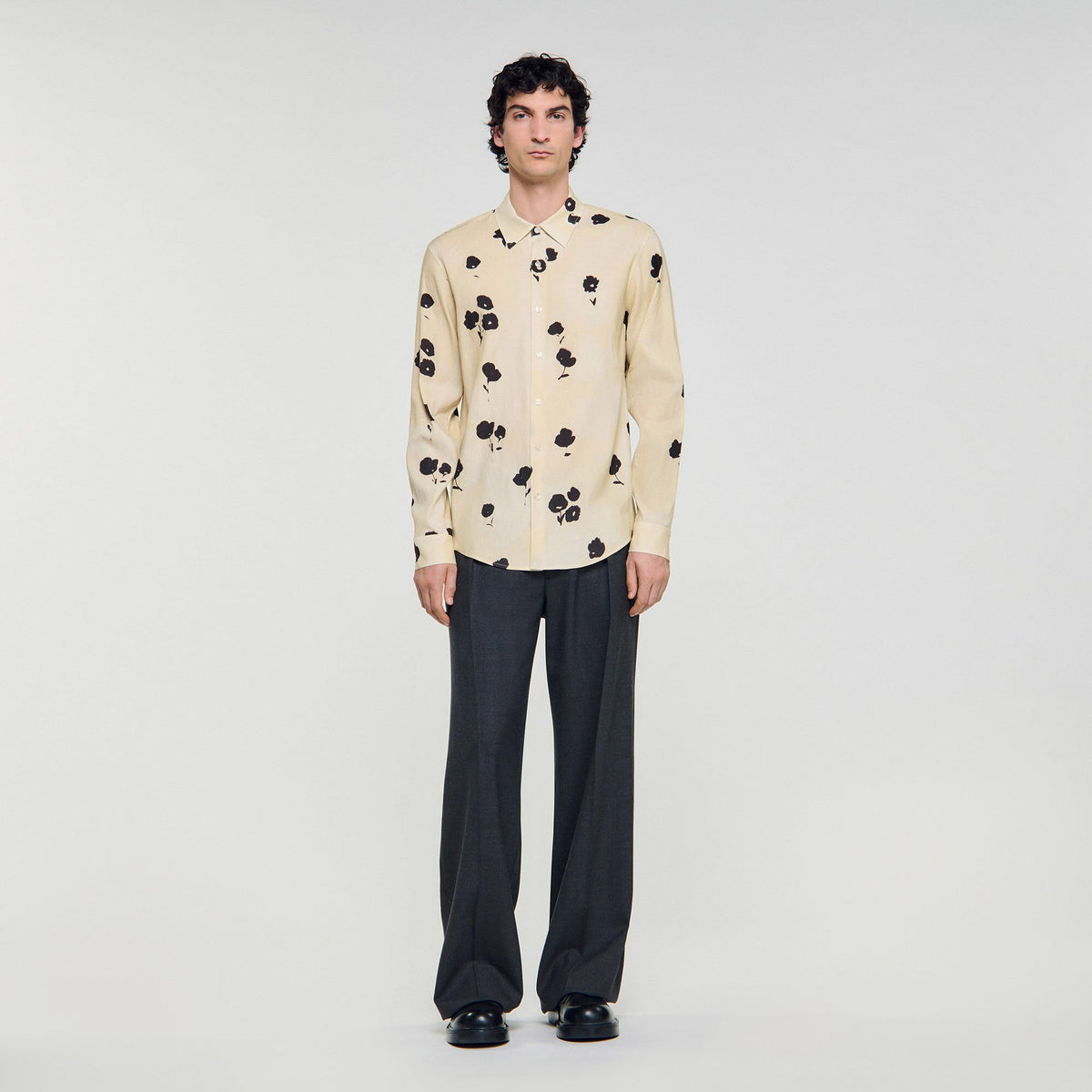 Floral print linen shirt | Sandro