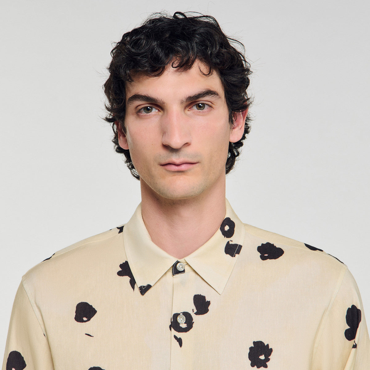 Floral print linen shirt | Sandro