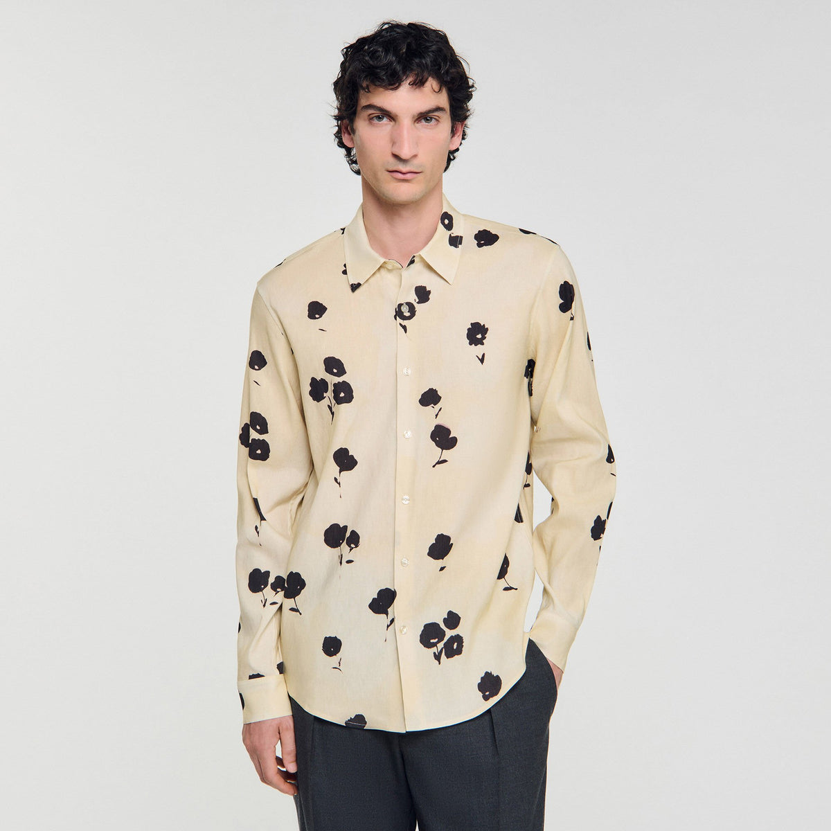 Floral print linen shirt | Sandro