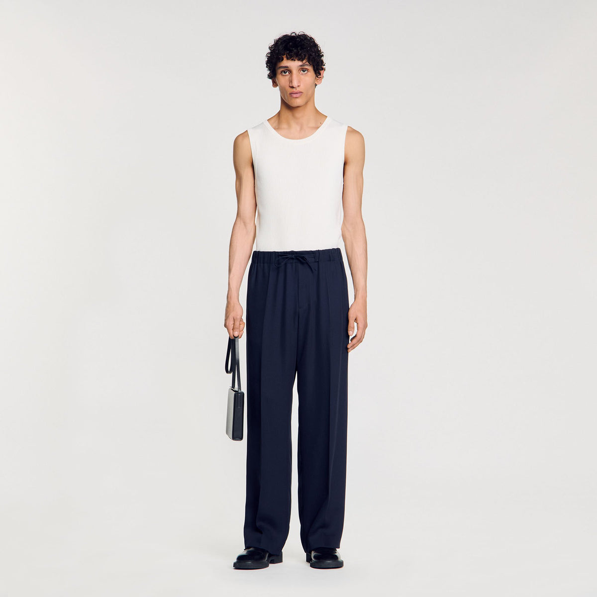 Elasticated wide-leg trousers | Sandro