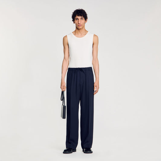 Elasticated wide-leg trousers | Sandro