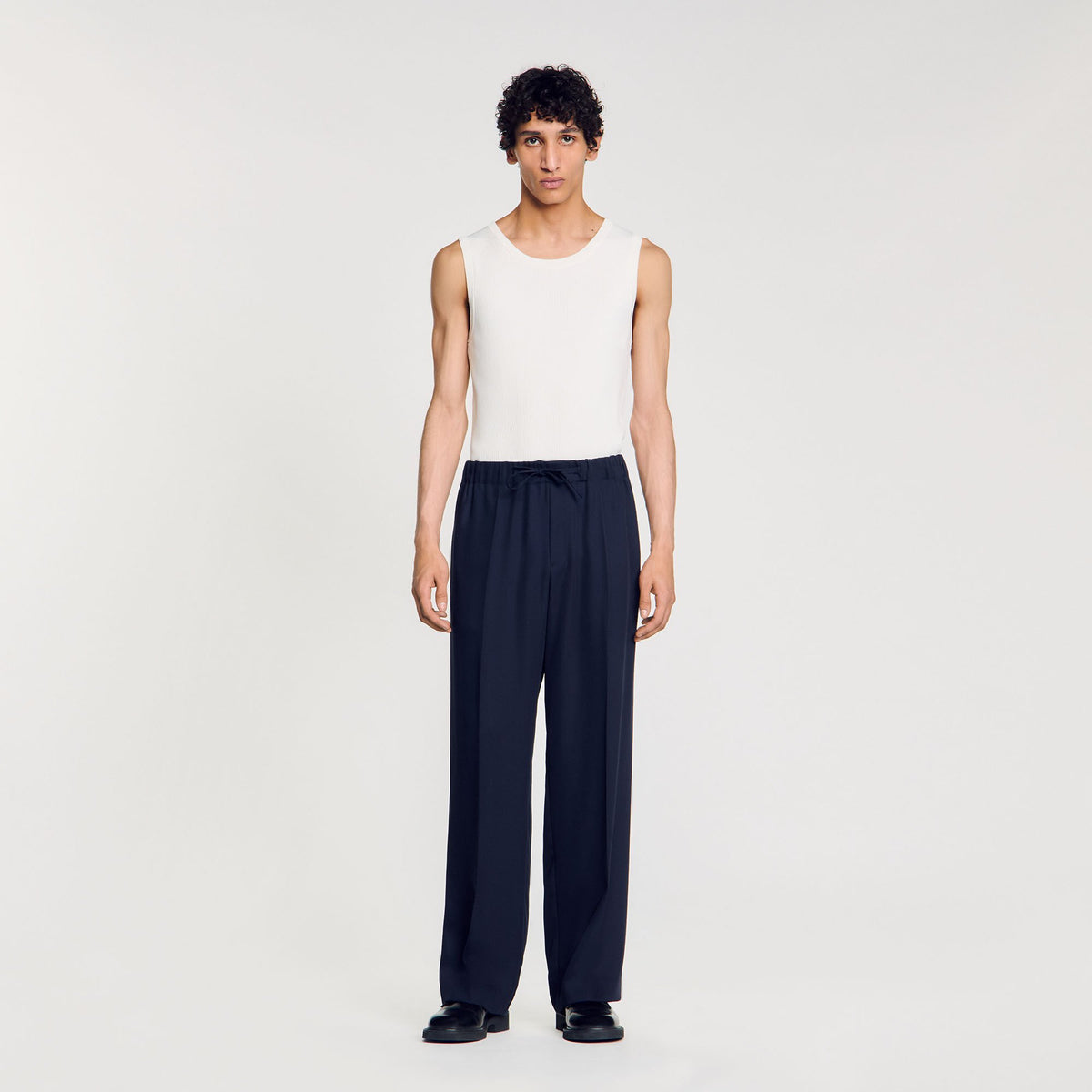 Elasticated wide-leg trousers | Sandro