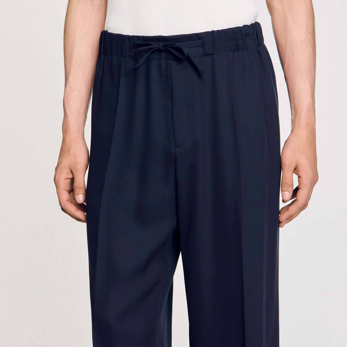 Elasticated wide-leg trousers | Sandro