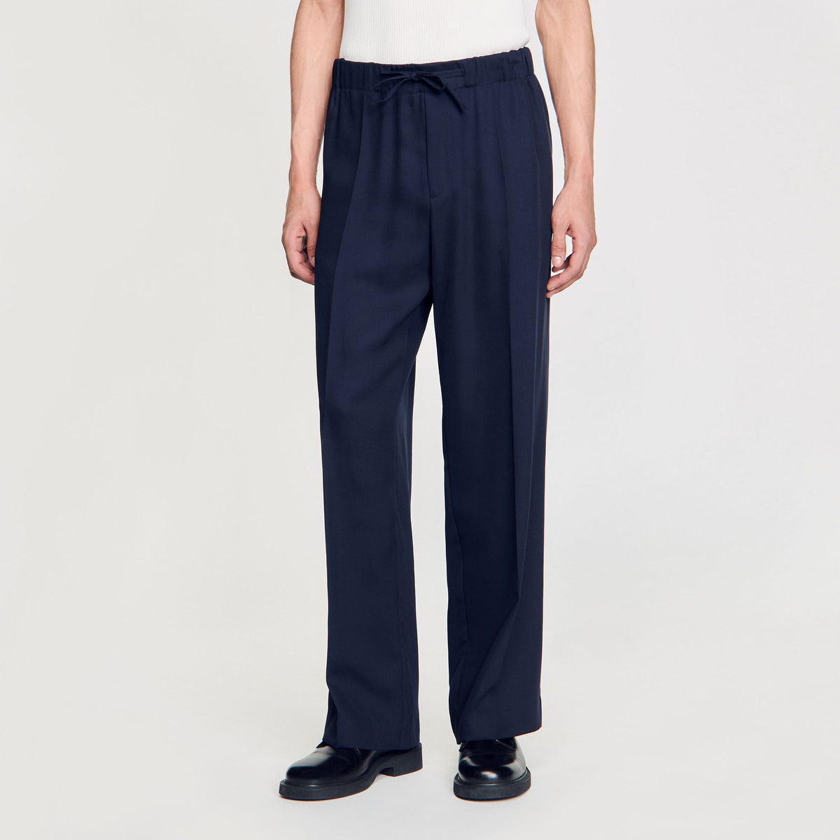 Elasticated wide-leg trousers | Sandro
