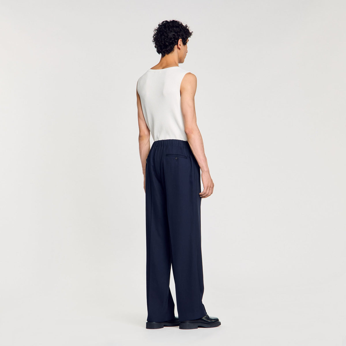 Elasticated wide-leg trousers | Sandro