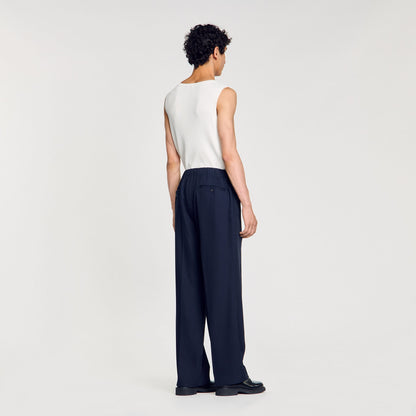 Elasticated wide-leg trousers | Sandro