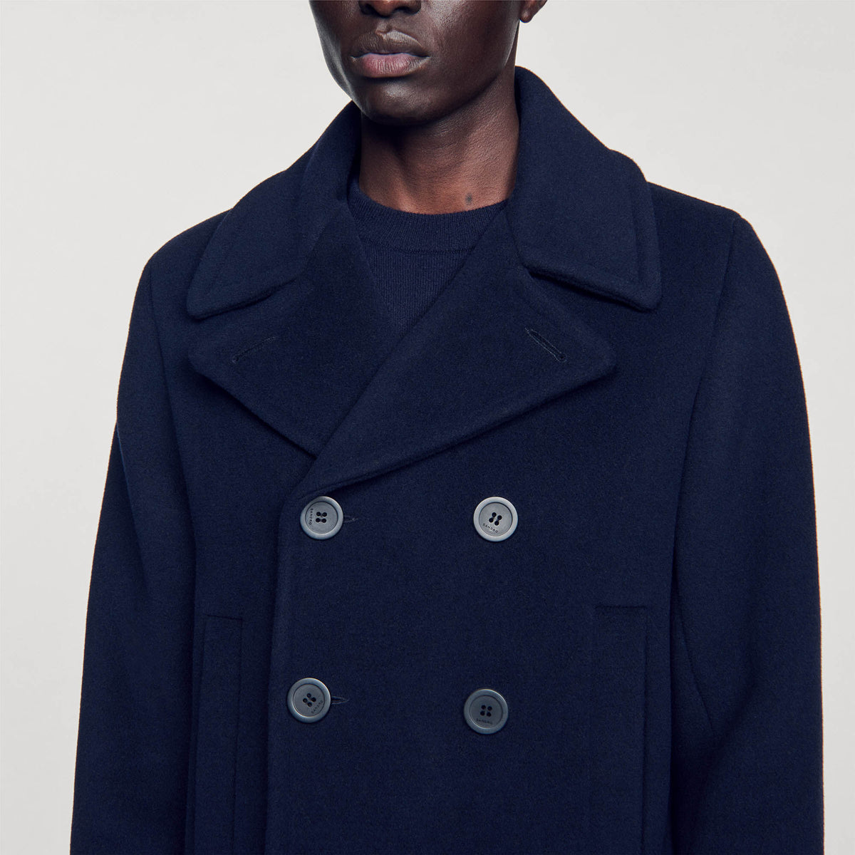 Wool pea coat | Sandro
