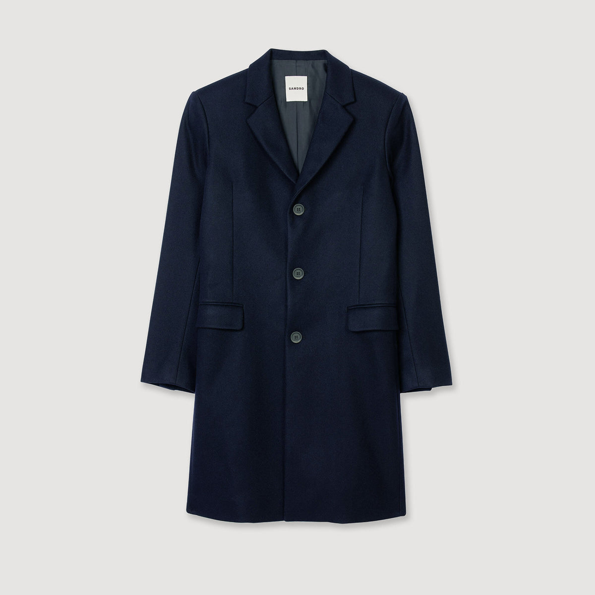 Wool broadcloth coat | Sandro