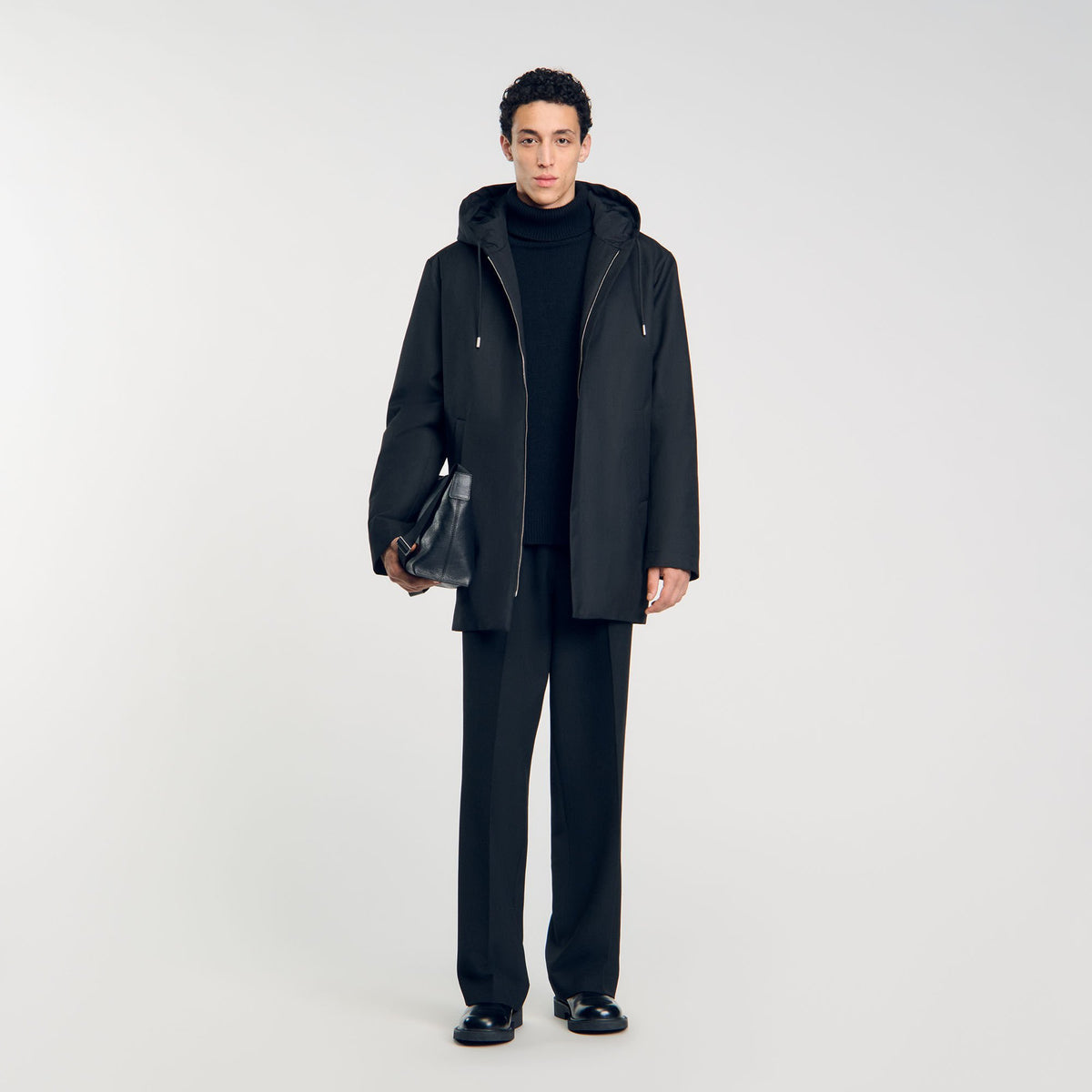Hooded parka with zip | Sandro
