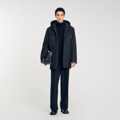 Hooded parka with zip | Sandro