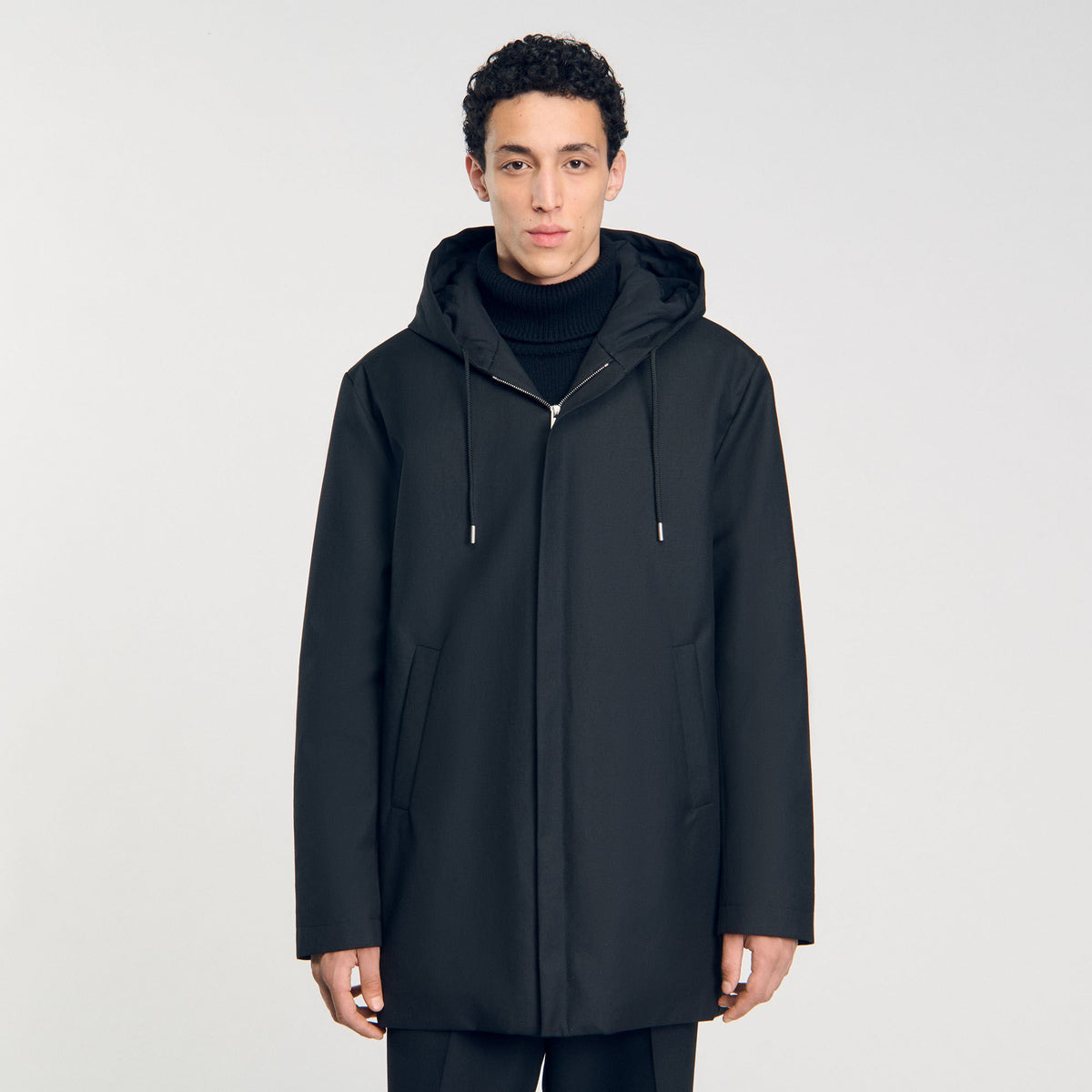 Hooded parka with zip | Sandro