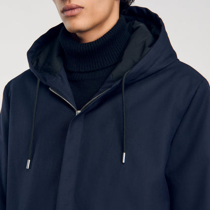 Hooded parka with zip | Sandro