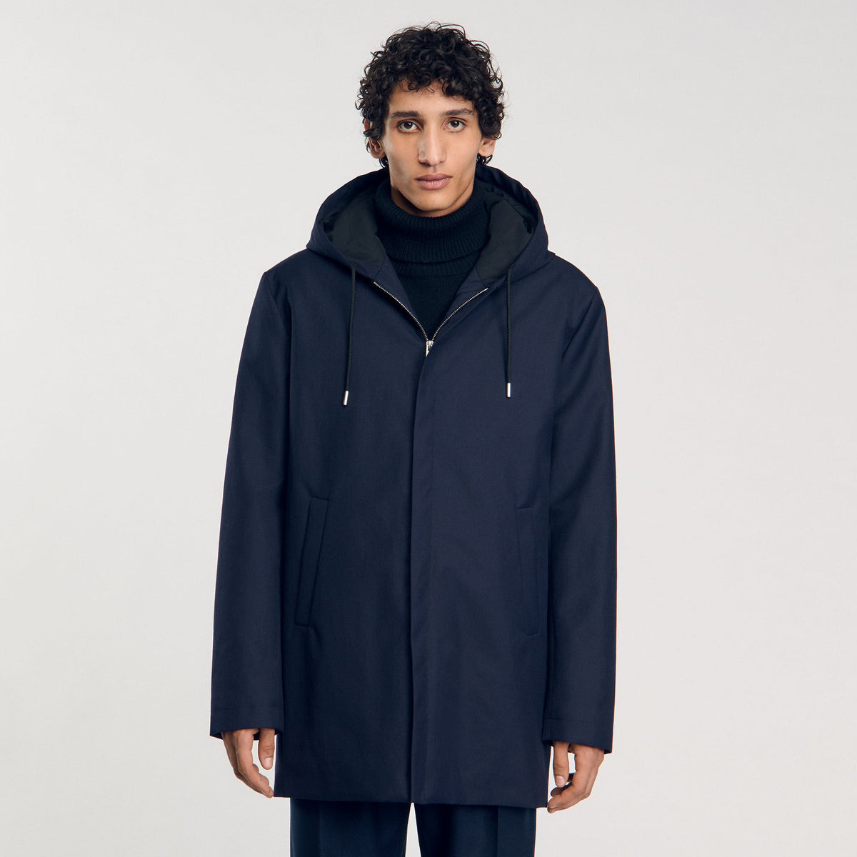 Hooded parka with zip | Sandro