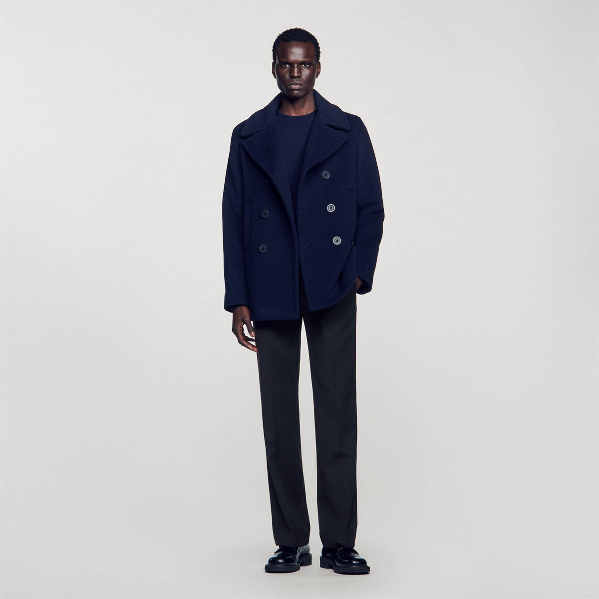 Straight-fit wool-blend coat | Sandro