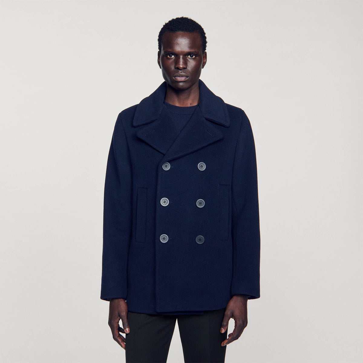 Straight-fit wool-blend coat | Sandro