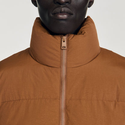 Hooded puffer with high collar | Sandro