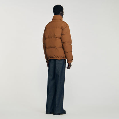 Hooded puffer with high collar | Sandro