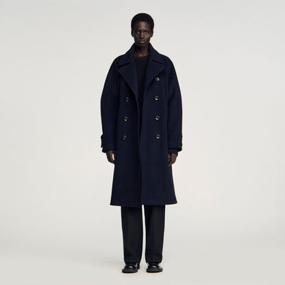 Double-breasted wool coat | Sandro