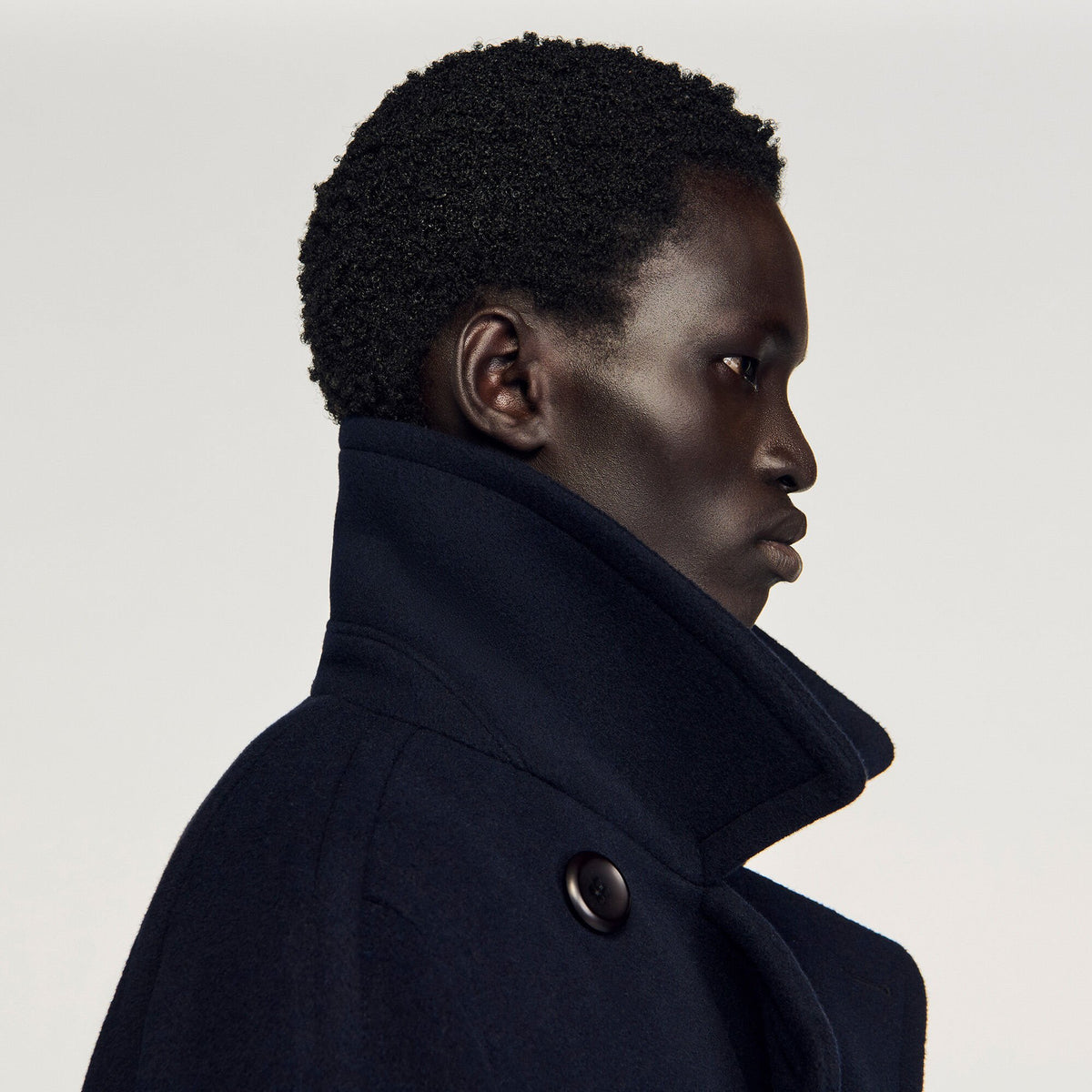 Double-breasted wool coat | Sandro