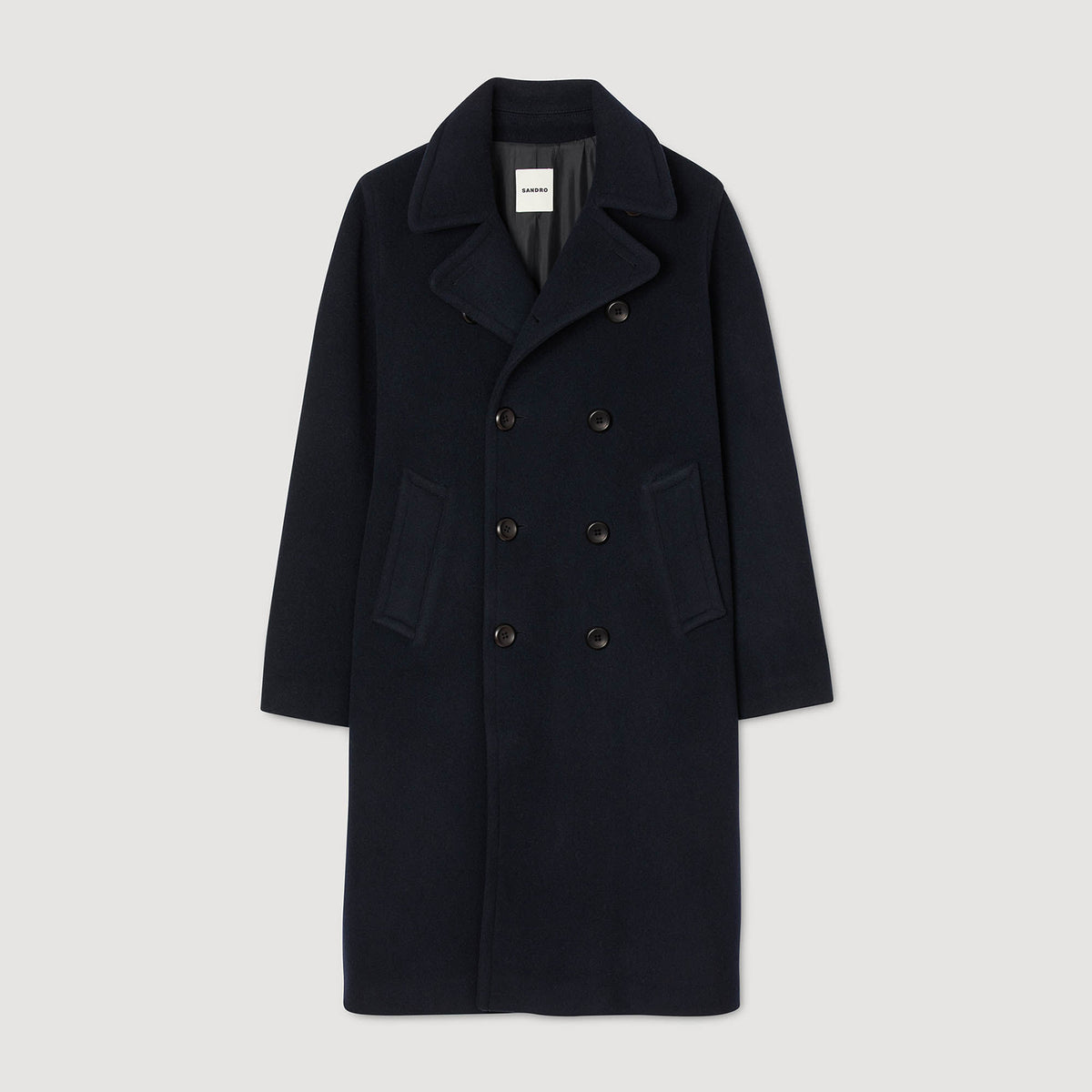 Double-breasted wool coat | Sandro