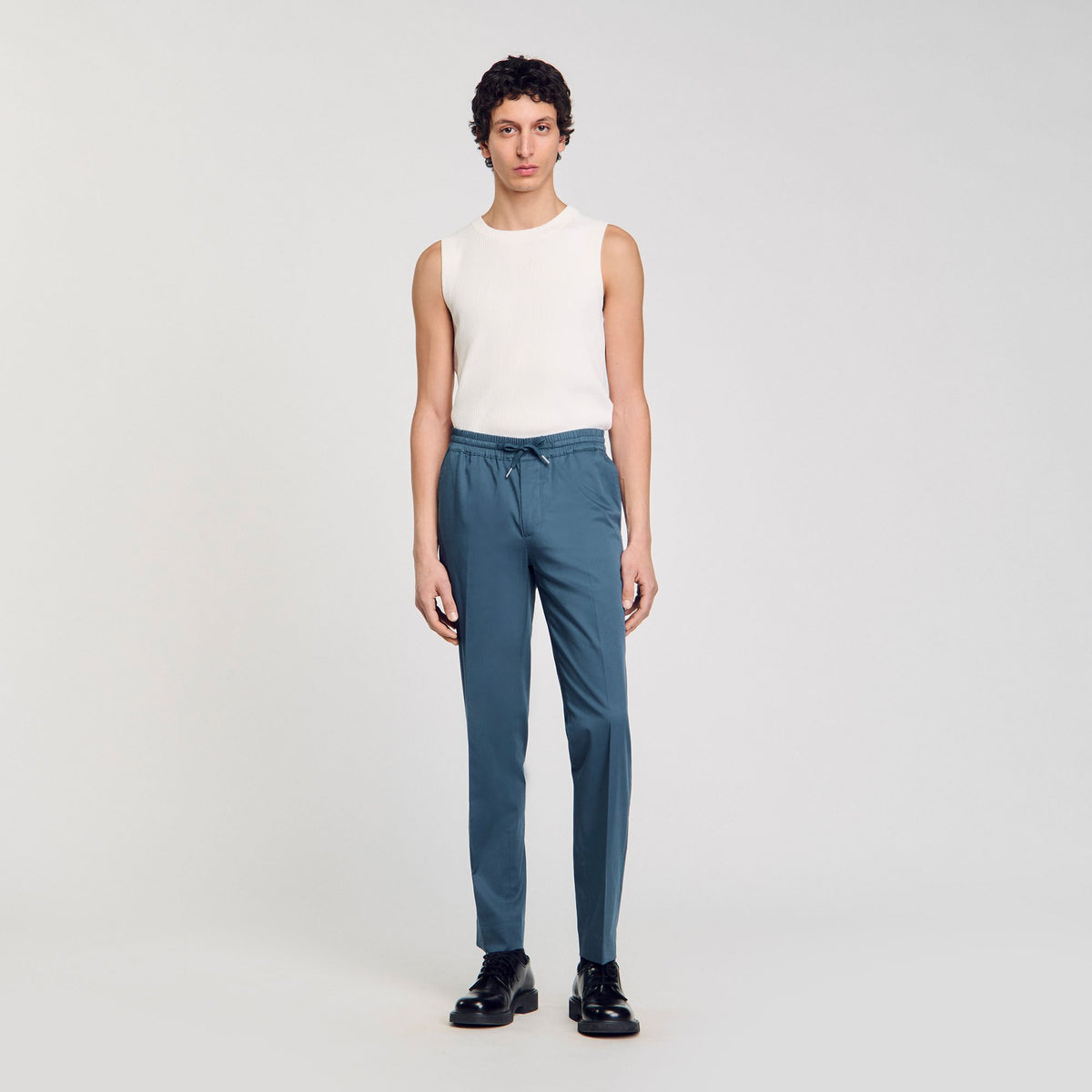 Elasticated straight-leg trousers | Sandro