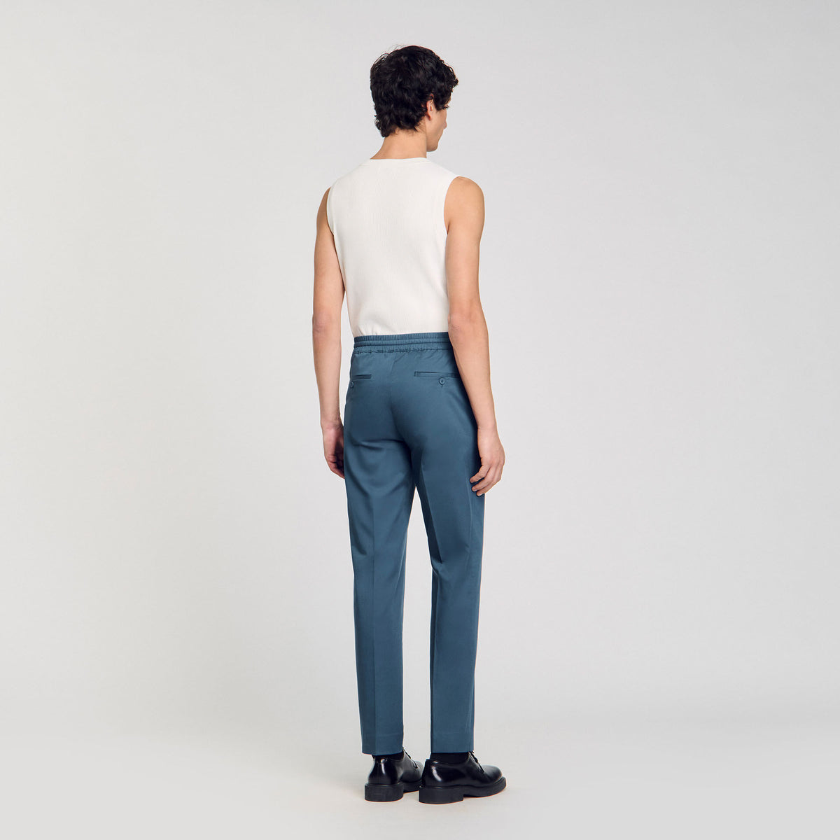 Elasticated straight-leg trousers | Sandro