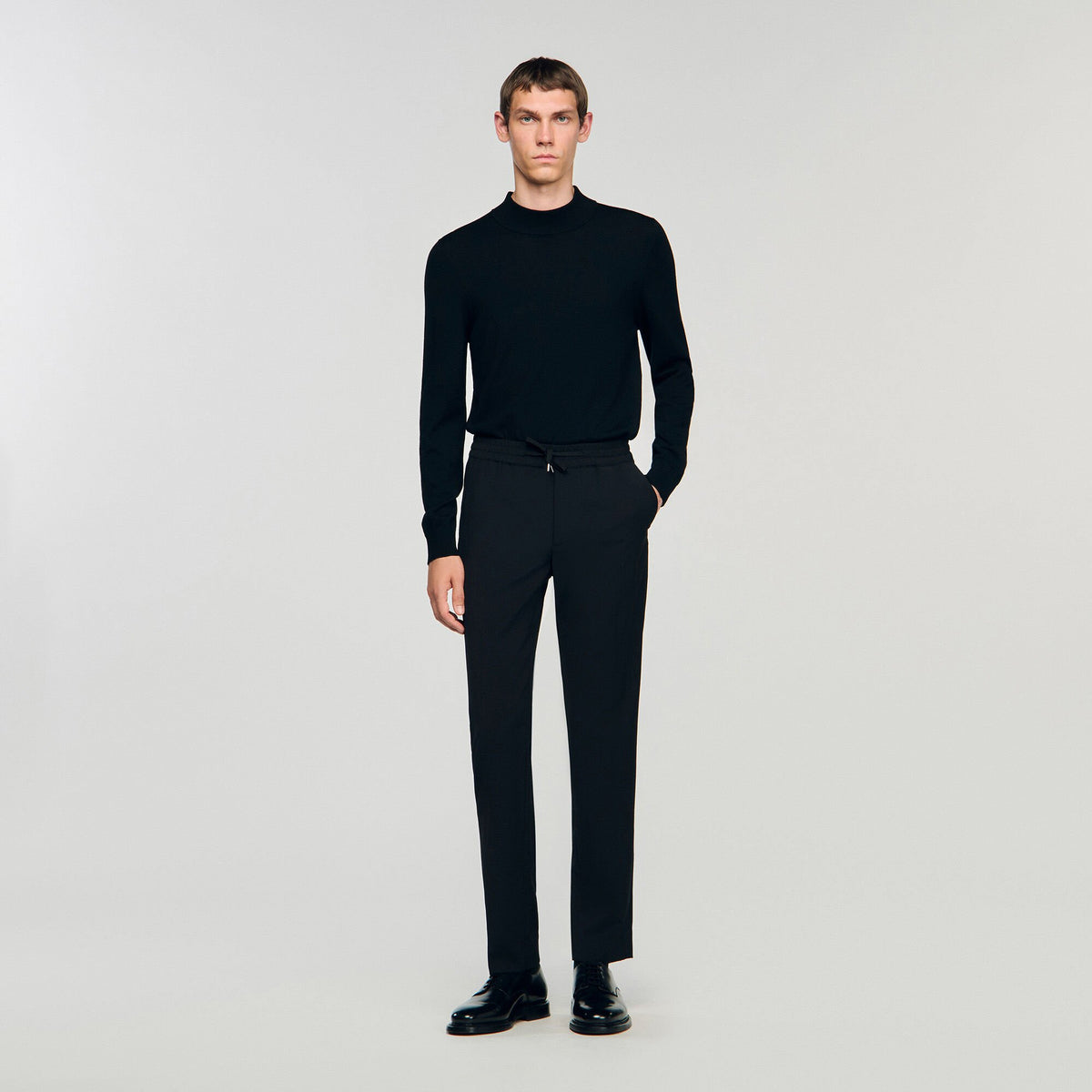 Elasticated straight-leg trousers | Sandro