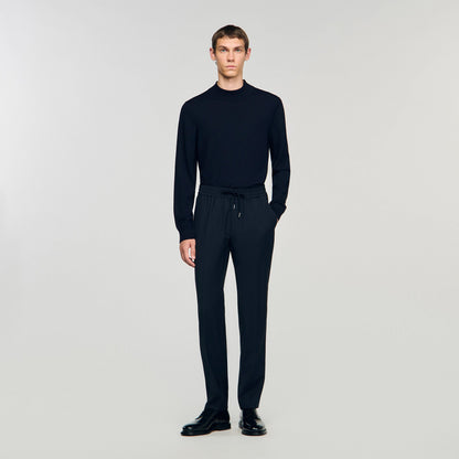 Elasticated straight-leg trousers | Sandro