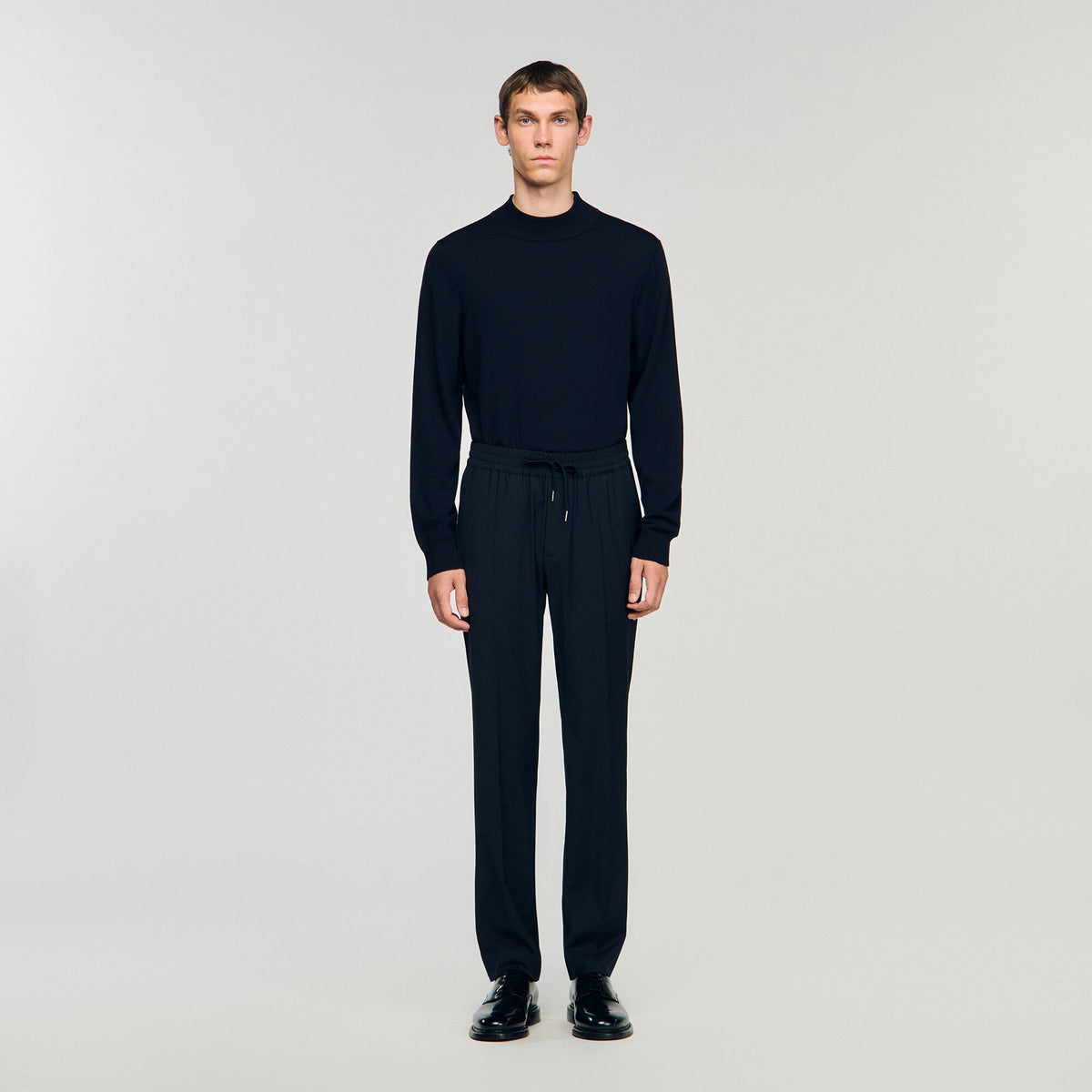 Elasticated straight-leg trousers | Sandro