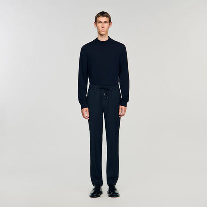 Elasticated straight-leg trousers | Sandro