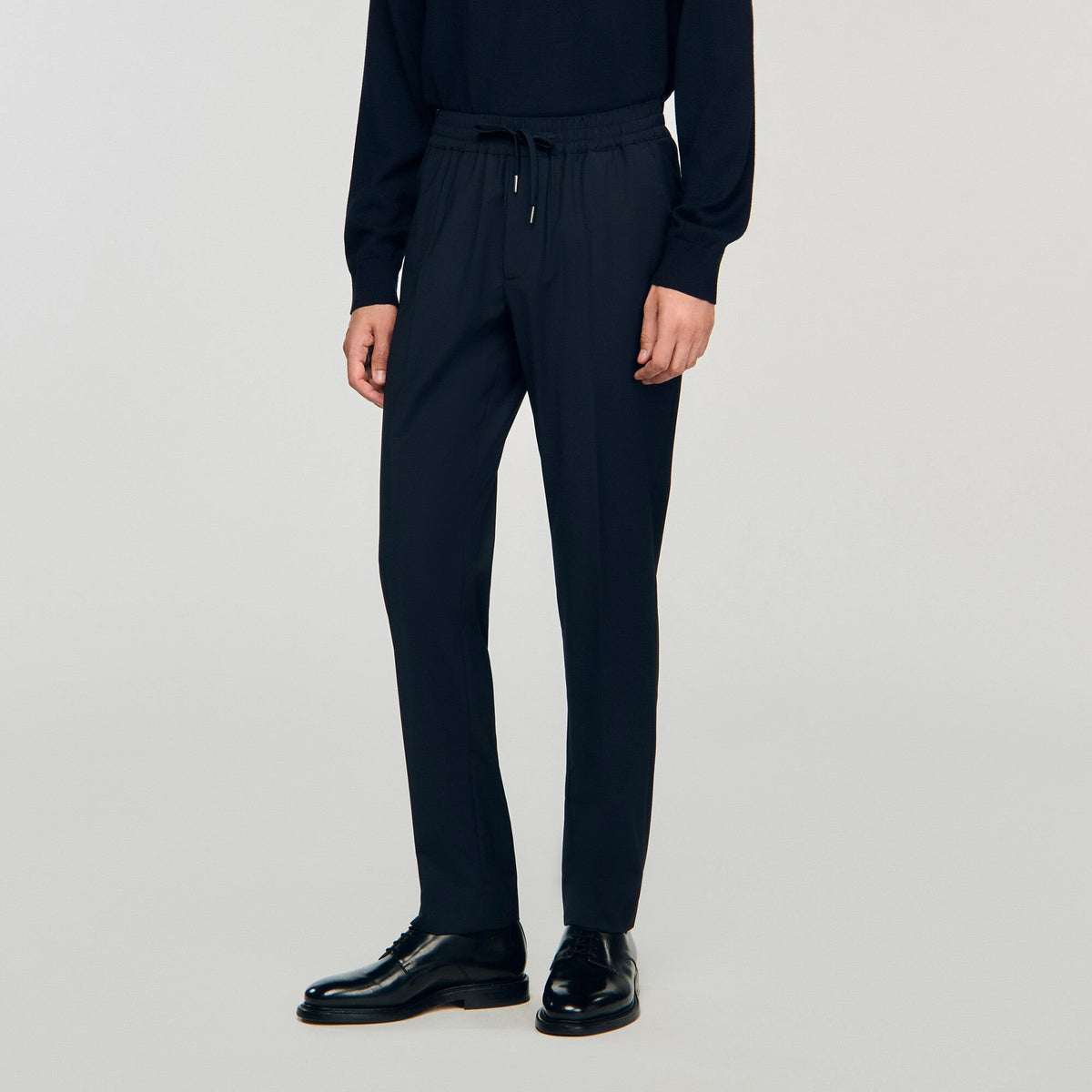 Elasticated straight-leg trousers | Sandro